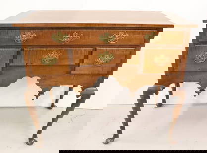 18TH C. QUEEN ANNE LOWBOY: SINGLE-DRAWER OVER THREE DRAWERS. BRASS HARDWARE. 33" X 39 1/2" X 22 1/4". PLEASE READ CAREFULLY - Terms for Purchasing and Shipping of Auction Items. Please read carefully before bidding. All payment