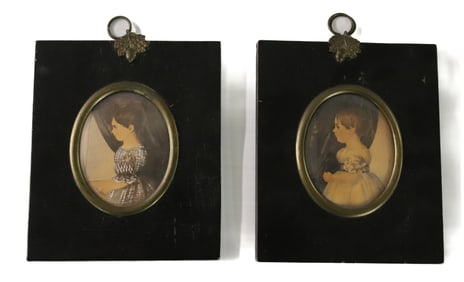 (2) 19TH C. MINIATURE PORTRAITS
