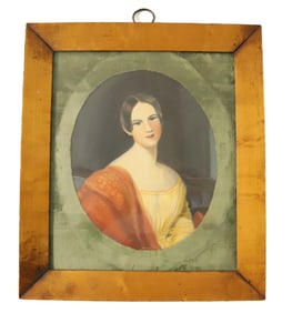 19TH C. PORTRAIT OF A YOUNG WOMAN
