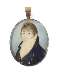 19TH C. MINIATURE PORTRAIT OF A GENTLEMAN