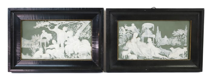 (2) JASPERWARE WALL PLAQUES