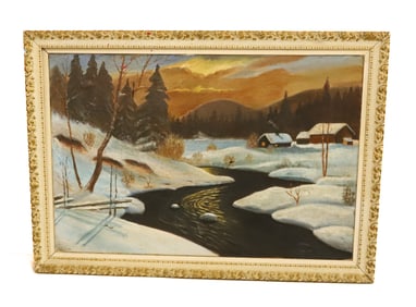 W.E. BAUM OIL ON CANVAS
