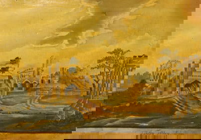 EASTBY ABBEY, ENGLAND, OIL ON CANVAS