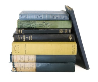 LOT OF (8) ANTIQUE BOOKS