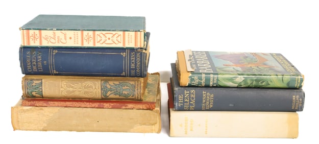 LOT OF (8) ANTIQUE BOOKS