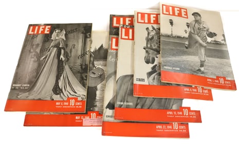 (38) LIFE MAGAZINES, 1946