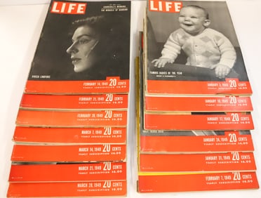 (13) LIFE MAGAZINES, 1949