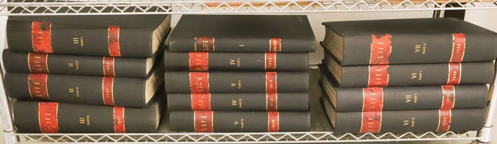 (13) BOUND VOLUMES OF LIFE MAGAZINES