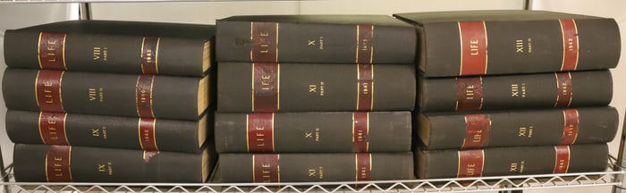 (12) BOUND VOLUMES OF LIFE MAGAZINES