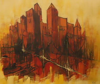 CITYSCAPE, OIL ON CANVAS