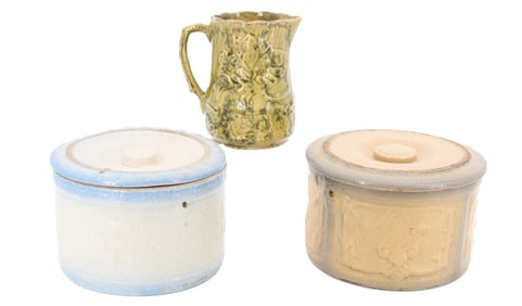 LOT OF SALT-GLAZED POTTERY