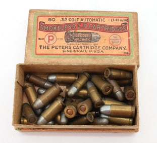 SMOKELESS C.F. CARTRIDGES, .32 COLT AUTOMATIC.
