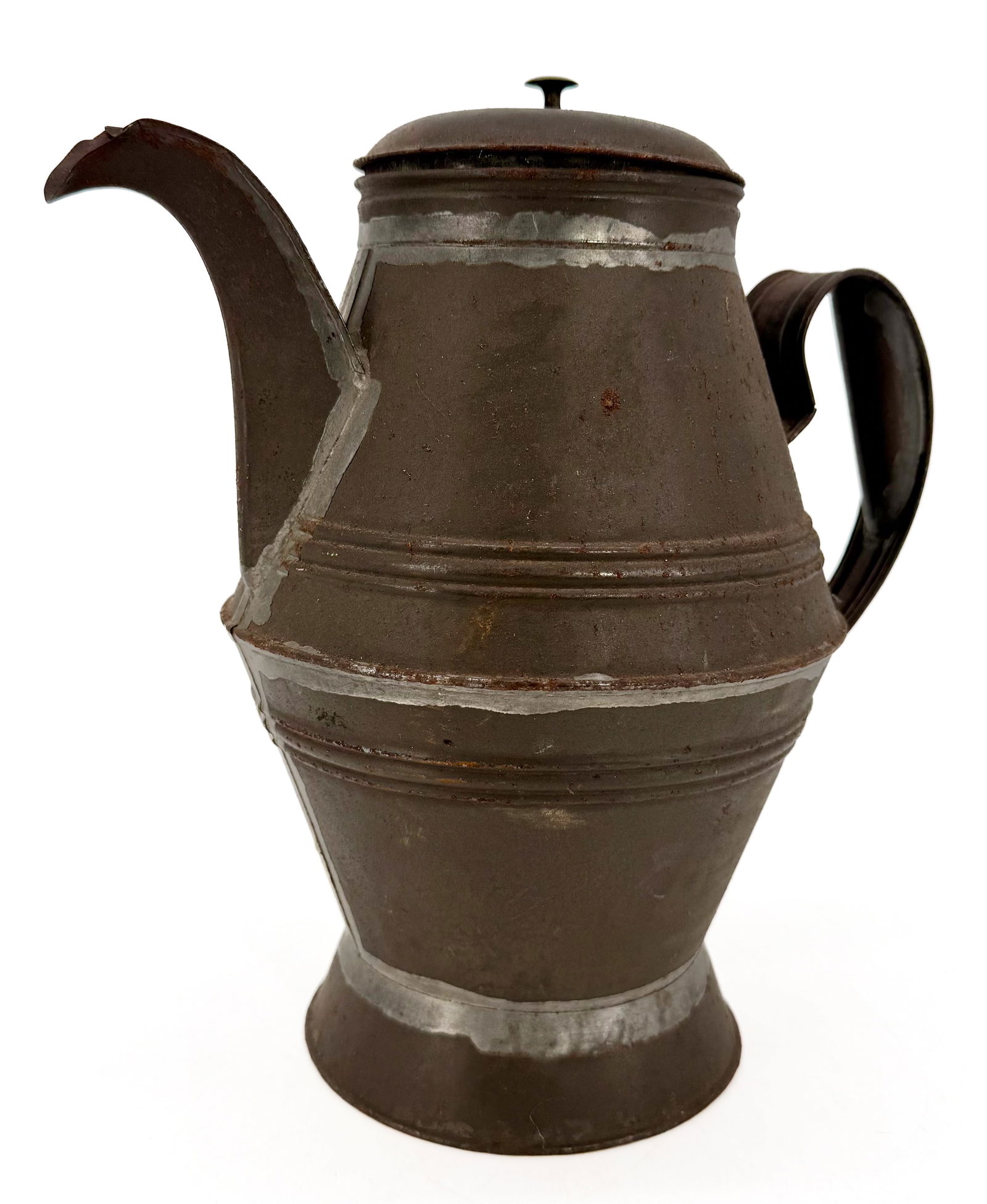 19TH C. TIN TEAPOT (1 of 5)