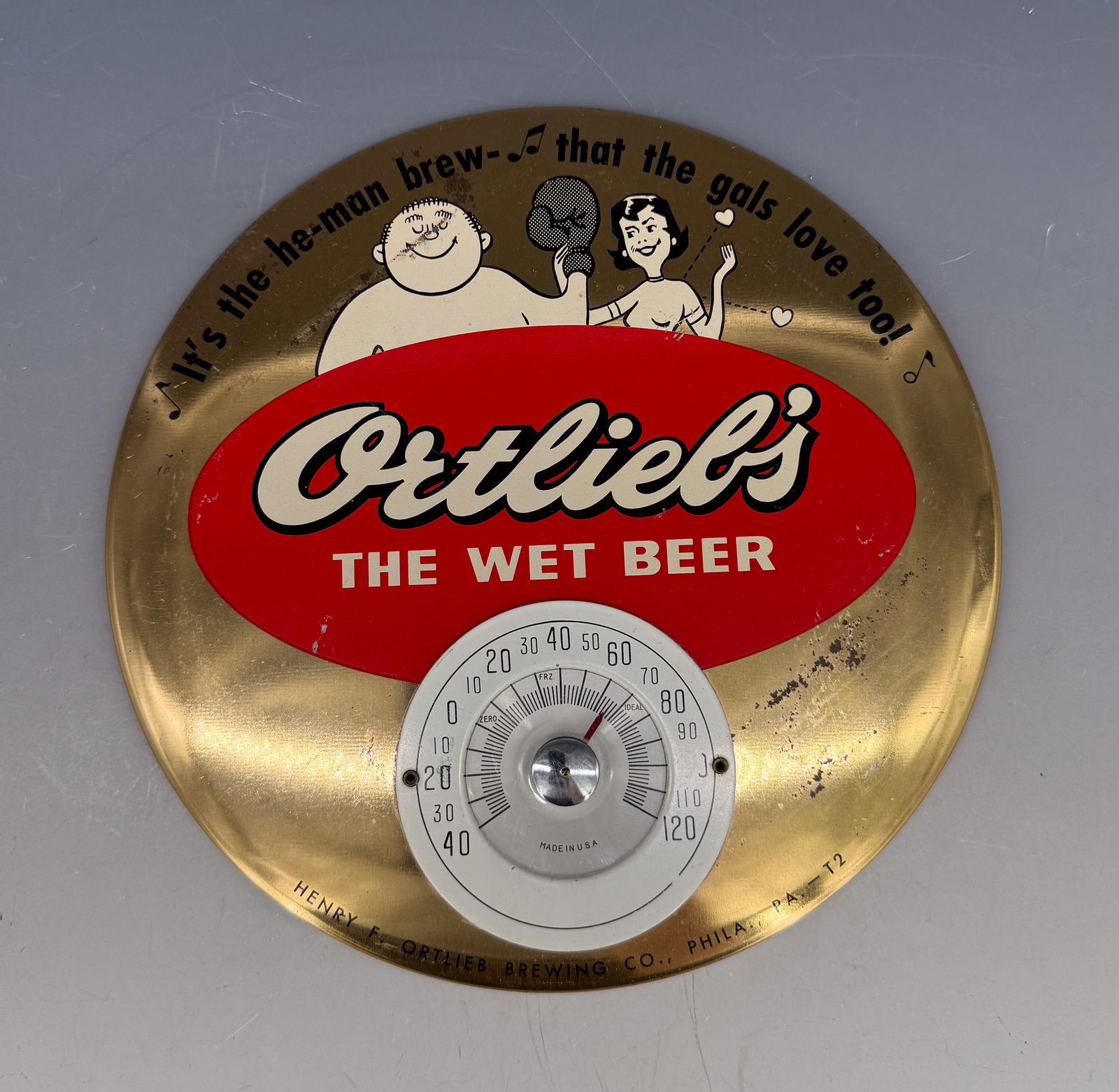 VINTAGE ORTLIEB'S BEER THERMOMETER (1 of 3)