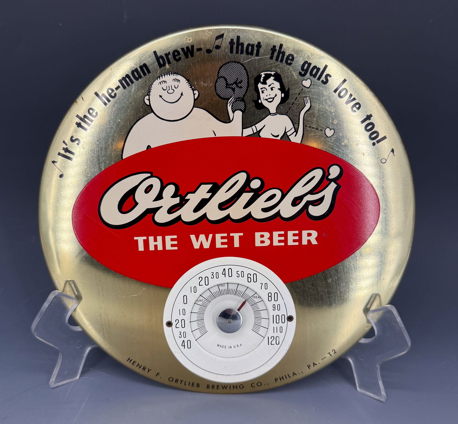 VINTAGE ORTLIEB'S BEER THERMOMETER (1 of 3)