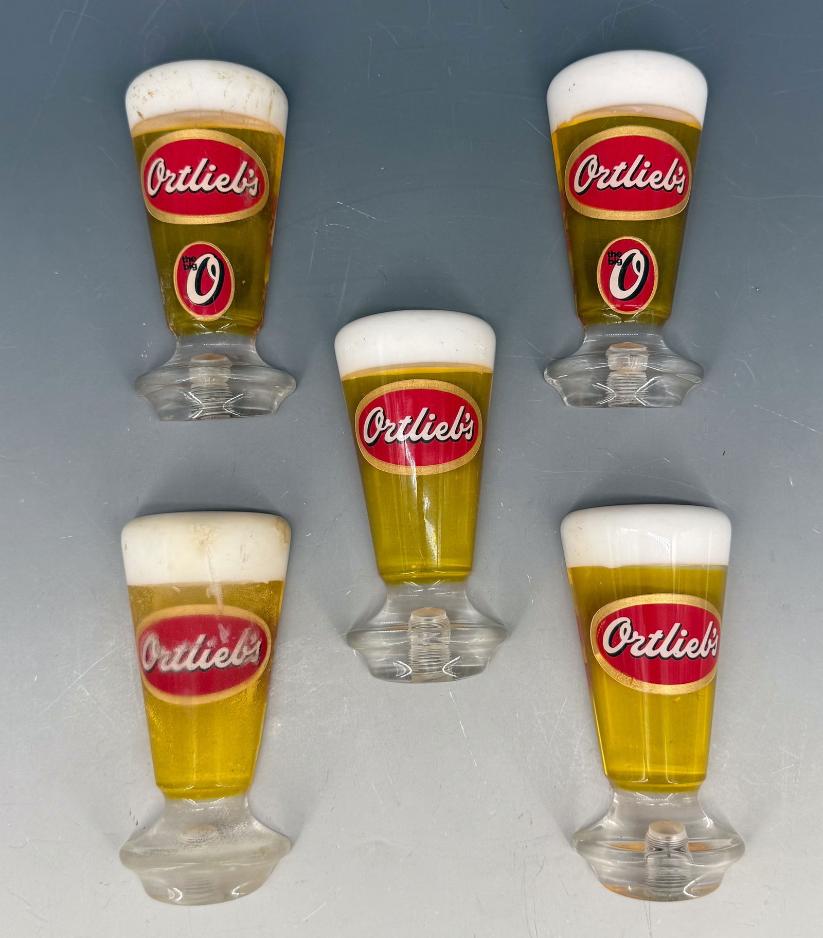 (5) ORTLIEB'S BEER TAP HANDLES (1 of 2)
