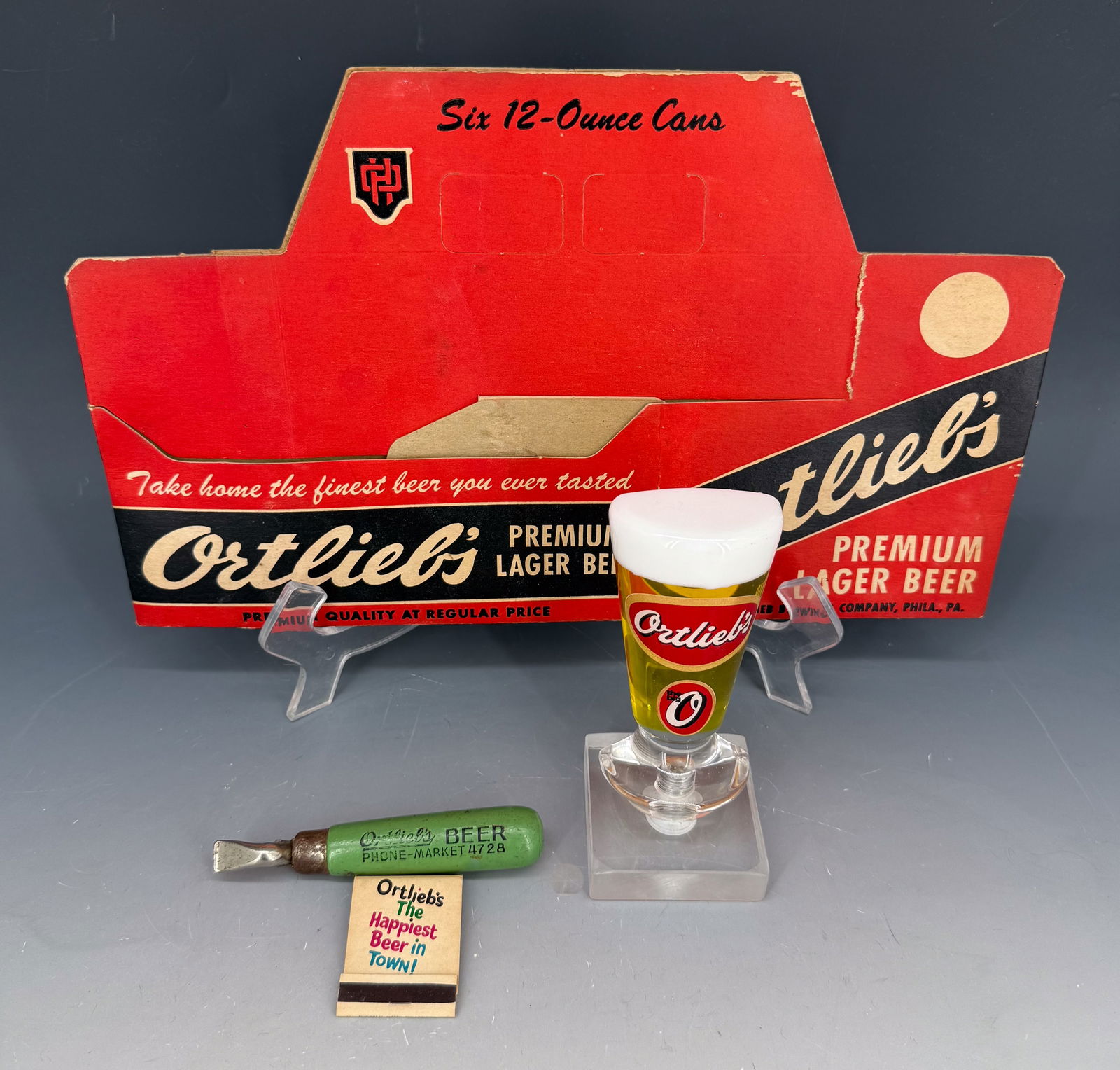 LOT OF ORTLIEB'S BEER ITEMS (1 of 2)