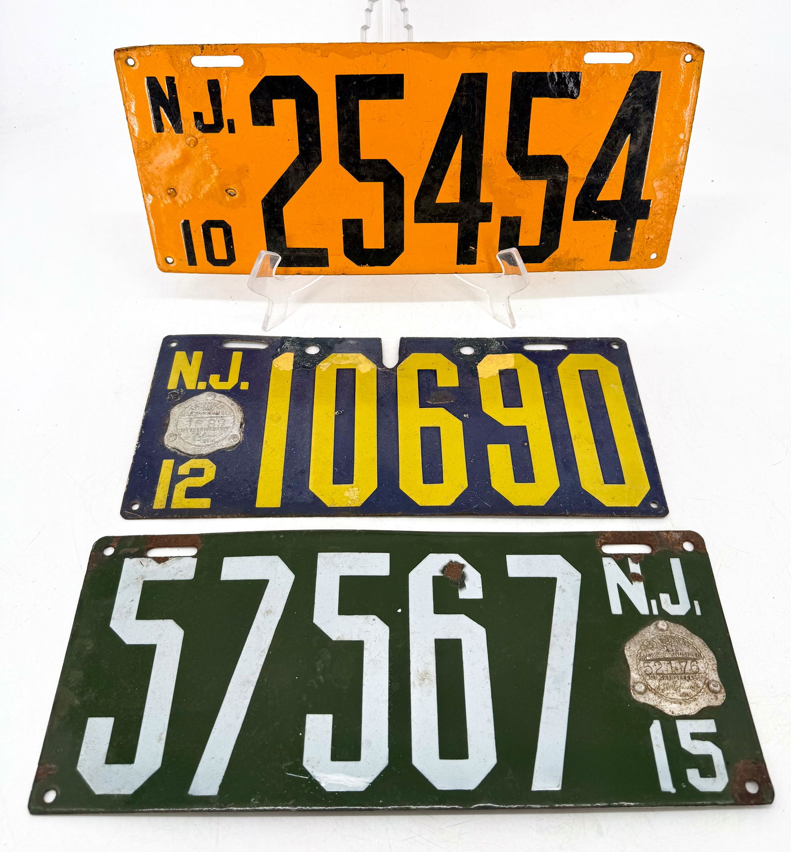 (3) NEW JERSEY LICENSE PLATES (1 of 2)