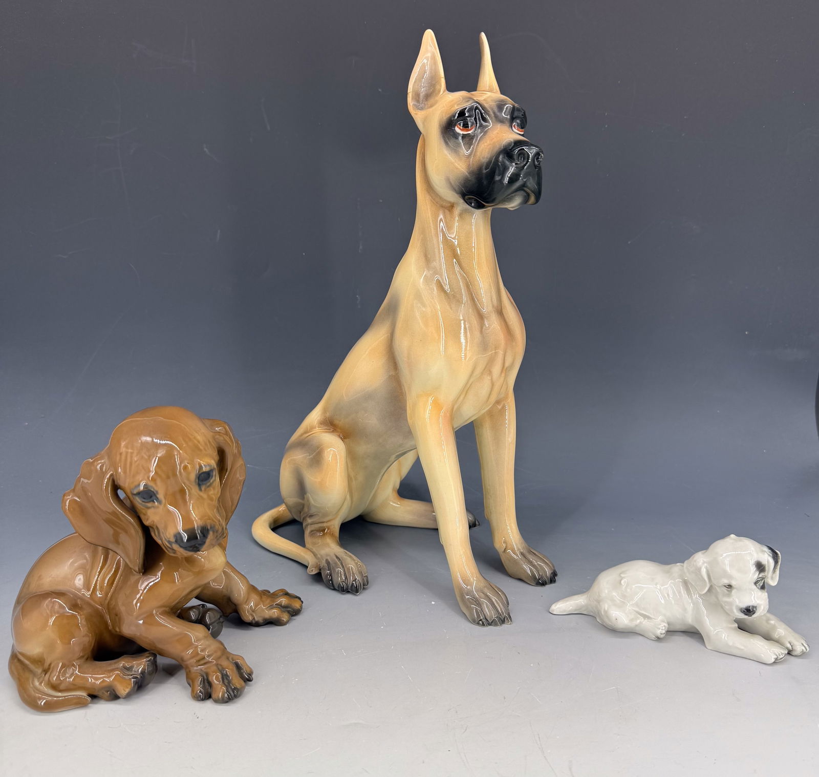 LOT OF (3) PORCELAIN DOGS (1 of 5)