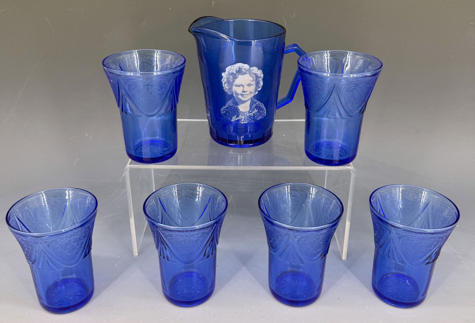 ROYAL LACE COBALT BLUE TUMBLERS (1 of 2)