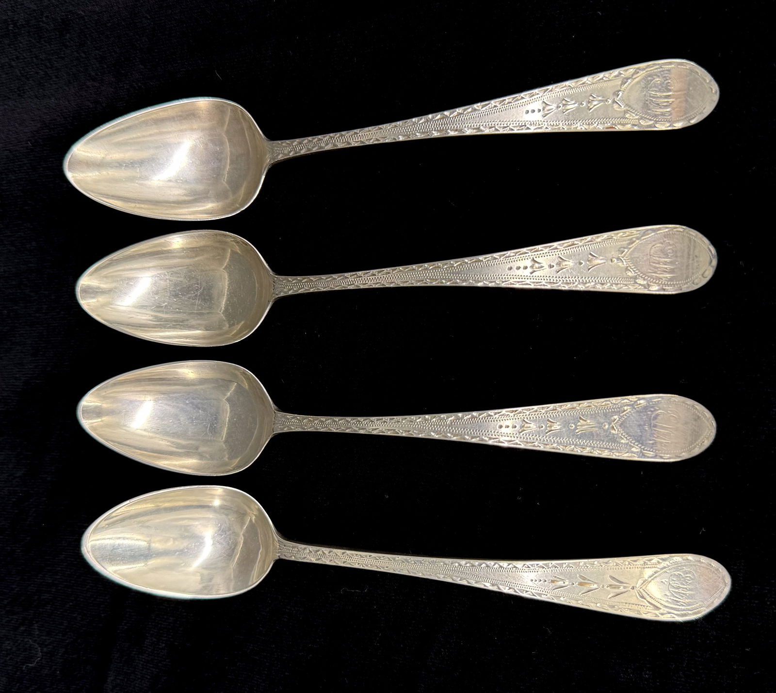 JOSEPH LOWNES, PHILADELPHIA COIN SILVER SPOON LOT (1 of 4)