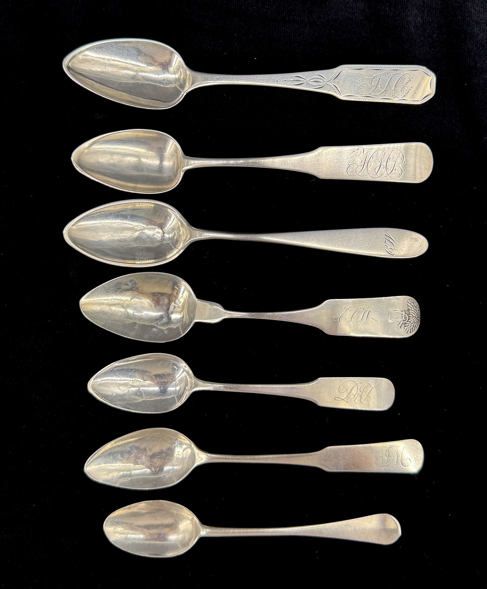(7) AMERICAN COIN SILVER SPOONS (1 of 6)