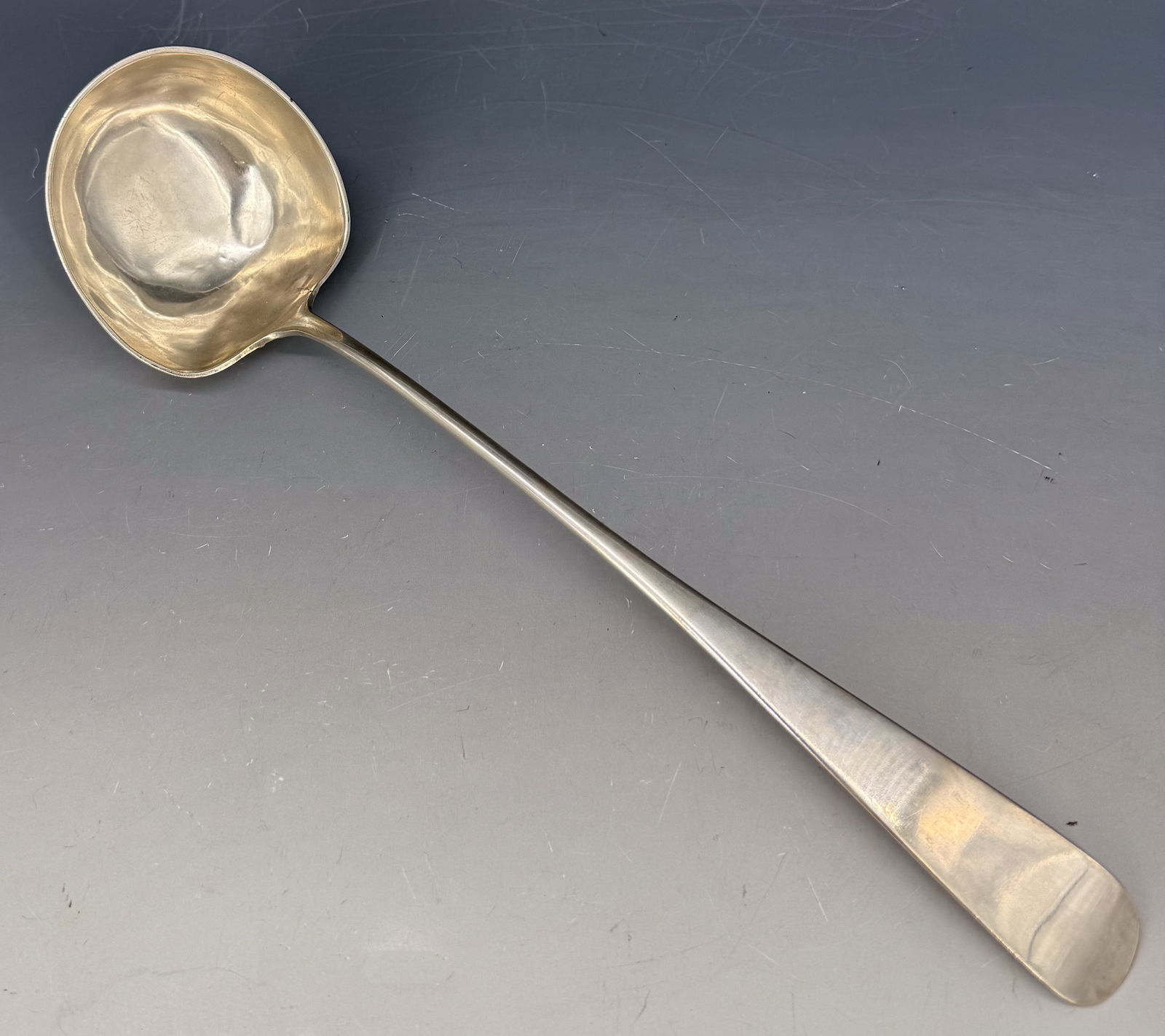 EARLY GERMAN, COIN SILVER LADLE (1 of 2)