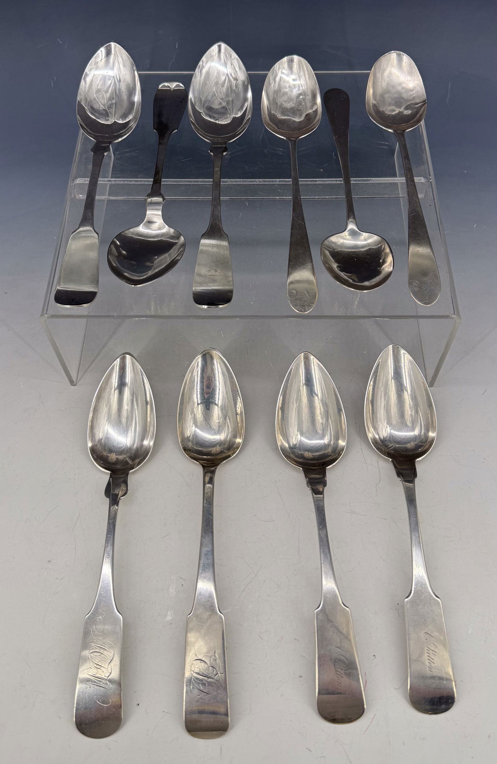 LOT OF NEW YORK COIN SILVER SPOONS (1 of 10)