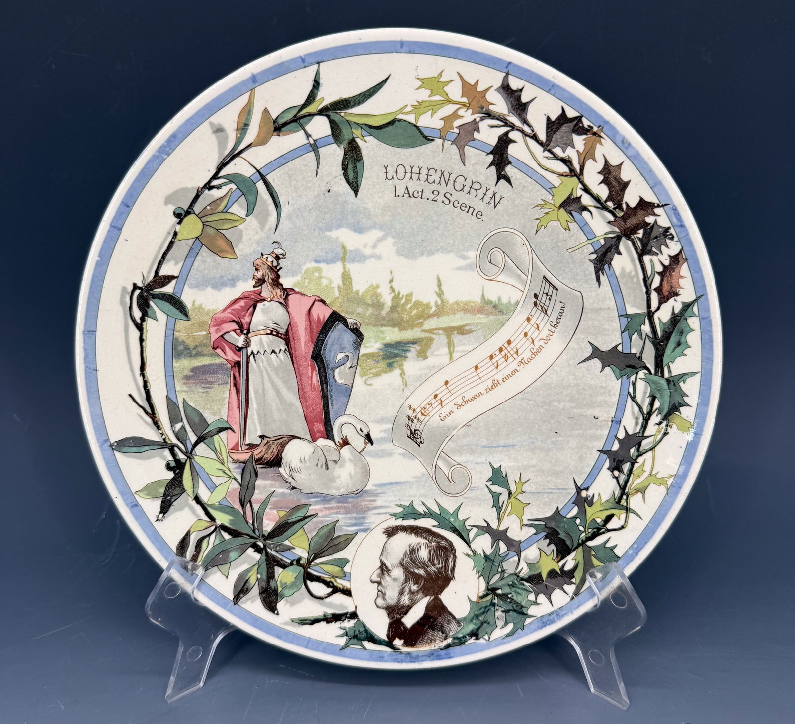 SARREGUEMINES LOHENGRIN PLATE (1 of 3)
