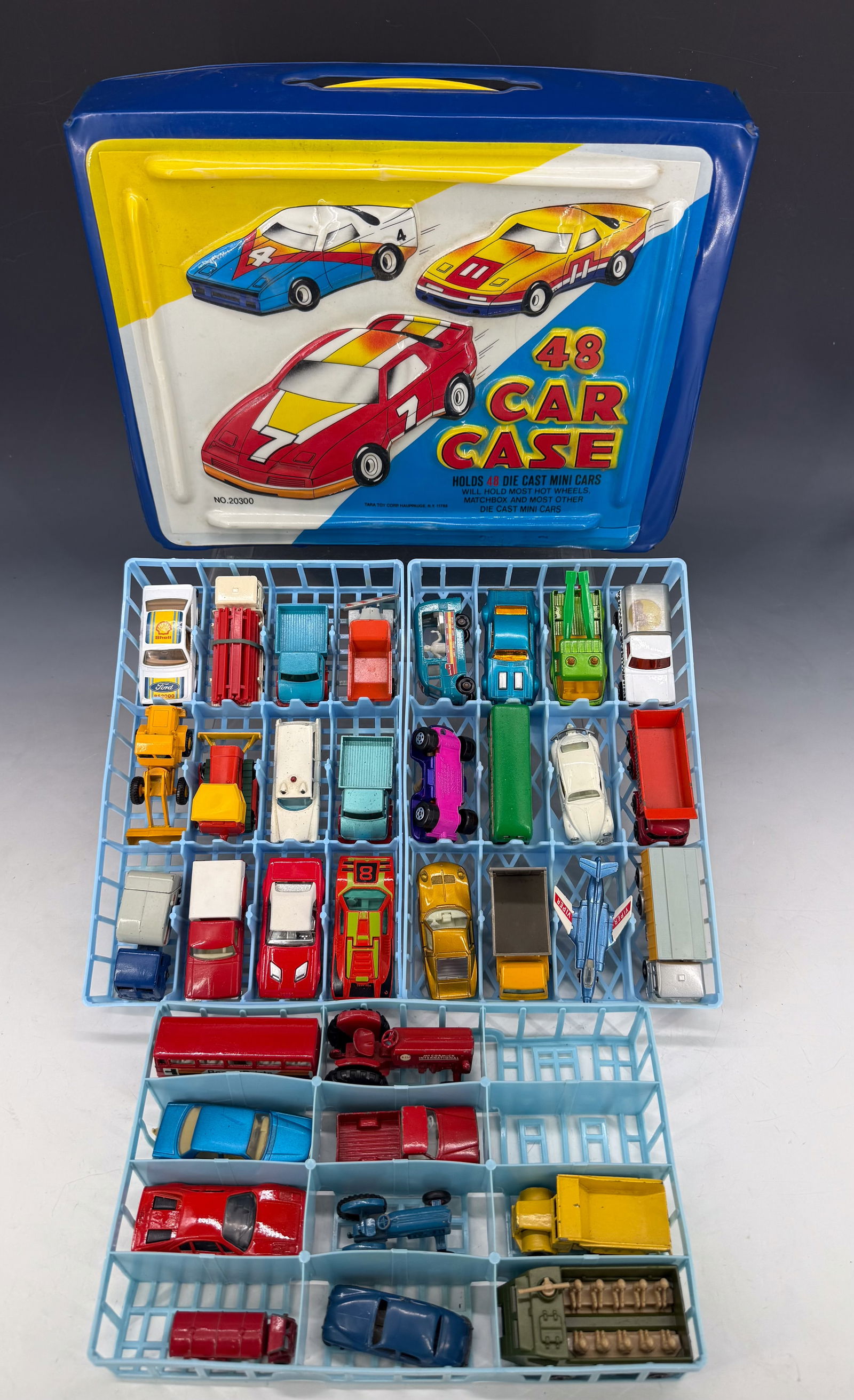 LOT OF MATCHBOX BY LESNEY TOY CARS/TRUCKS: (34) IN VINYL CAR CASE 13" L. PLEASE READ CAREFULLY - Terms for Purchasing and Shipping of Auction Items. Please read carefully before bidding. Hartzell’s Auction Gallery. Hartzell's Auction Gal