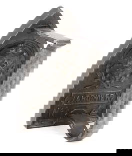 FRENCH FLAT IRON: JARDINIER. FRENCH "LIP" WITH FLUTING SCISSORS AND TRIVET CARTOUCHE. 6" L. #4. PLEASE READ CAREFULLY - Terms for Purchasing and Shipping of Auction Items. Please read carefully before bidding.