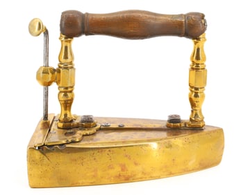 EARLY DECORATED EUROPEAN BOX IRON