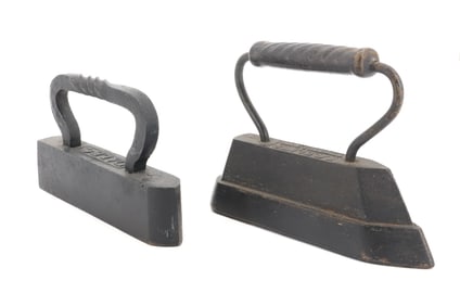(2) EARLY SEAM IRONS