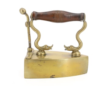 EARLY EUROPEAN BRASS BOX IRON