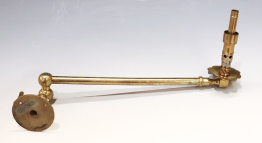 BRASS WALL MOUNTED GAS JET
