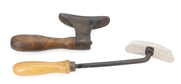 (2) EARLY HAT IRONS