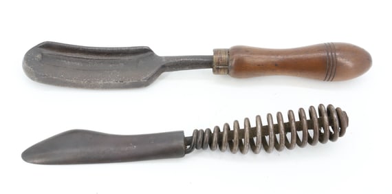 (2) EARLY HAT IRONS