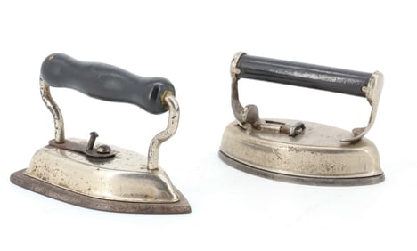(2) SMALL SIZE COLD HANDLE IRONS