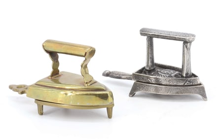 (2) SMALL SIZE IRON WITH TRIVET