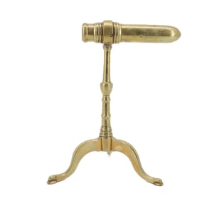 ANTIQUE SINGLE BARREL BRASS GOFFERING IRON
