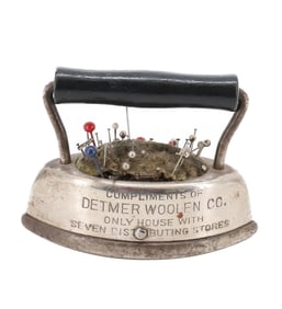 ADVERTISING PINCUSHION IRON