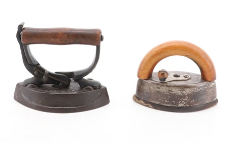 (2) DETACHABLE HANDLE IRONS