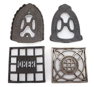 LOT OF FOUR ANTIQUE TRIVETS