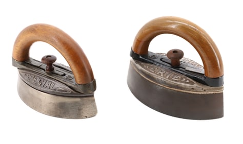 (2) DETACHABLE HANDLE IRONS