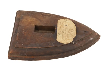 WOODEN IRON BASE PATENT MODEL