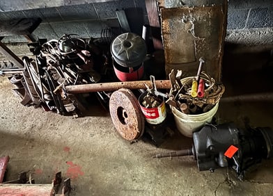 PILE OF METAL ITEMS