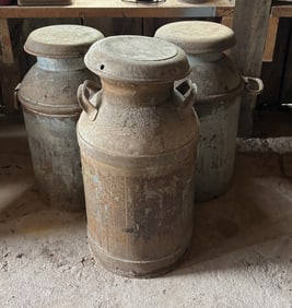 (3) MILK CANS
