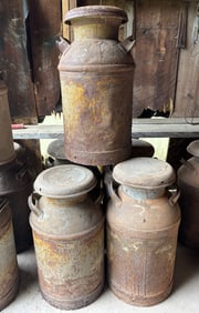 (5) MILK CANS