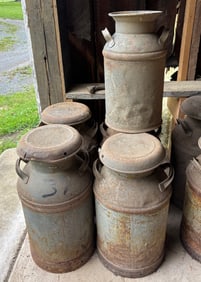 (5) MILK CANS