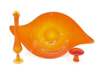 MCM VASE, MUSHROOM AND BOWL